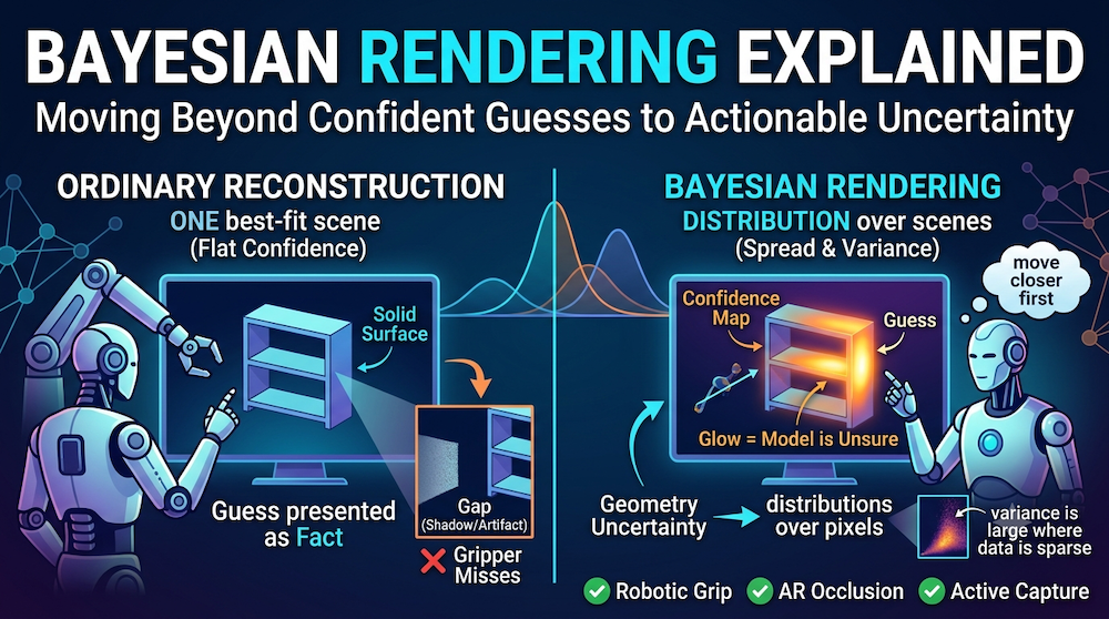 Bayesian Rendering Explained: When a 3D Model Admits What It Doesn't Know